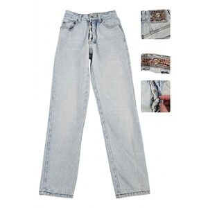Vintage 80s Joujou Classic Light Wash‎ Jeans Womens High Rise Button Fly Denim